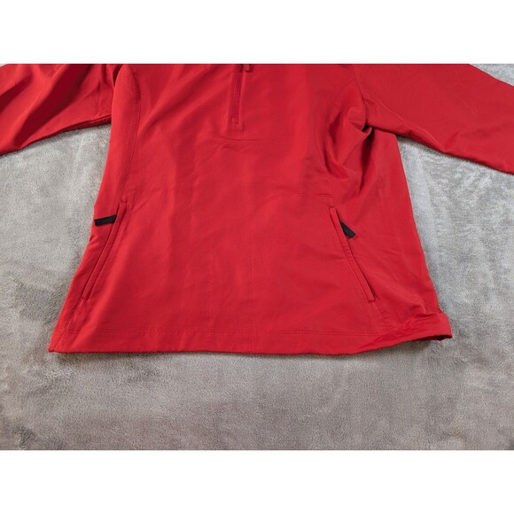 Nike Golf Windbreaker Pullover Women's XL Red Black Colorblock 1/2 Zip Pockets - Picture 5 of 15